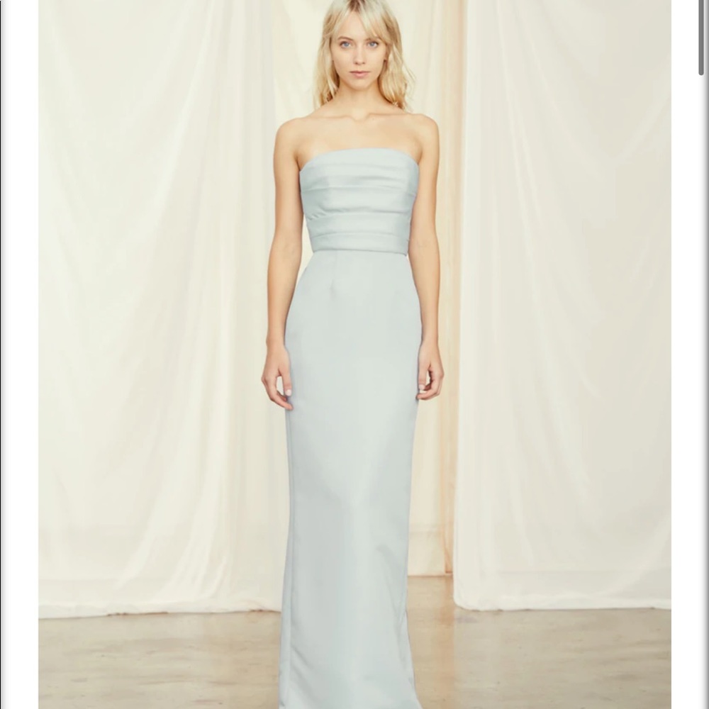 Amsale Sonia dress - PLATINUM COLOR / EXTRA LENGTH